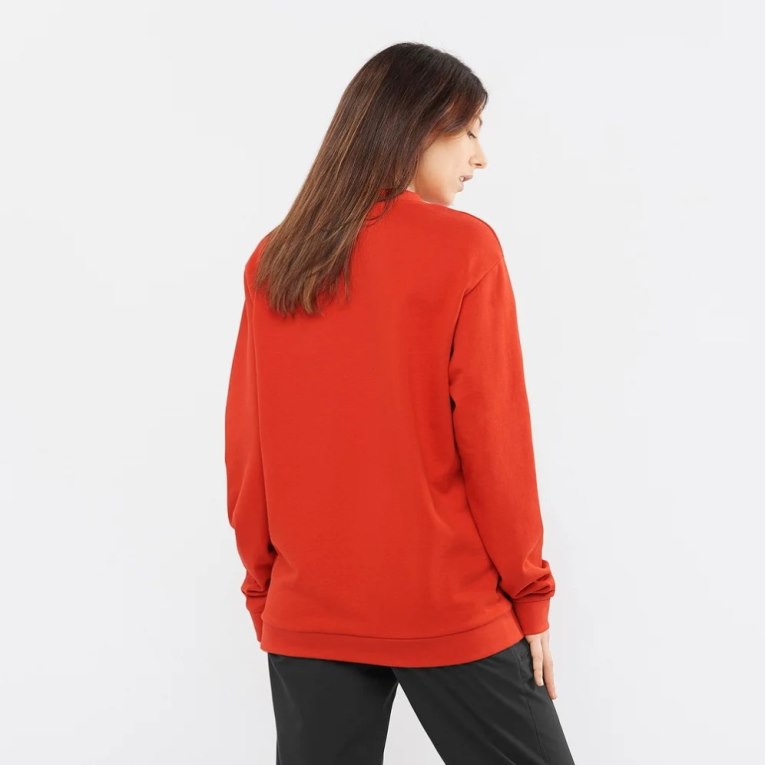 Orange Salomon Outlife Logo Summer Women's Sweatshirt | PH 25036G